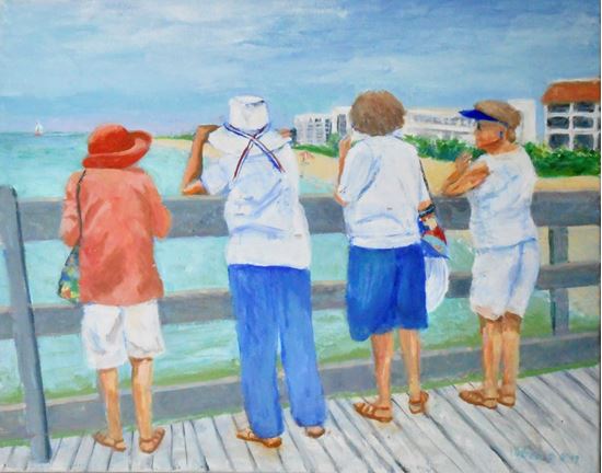 Picture of The Any Color Hat Society Meets on the Pier