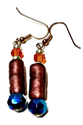 Picture of Earrings Mauve and turquoise